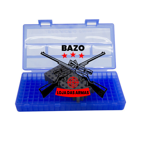 Caixa Munição Shotgun – 200 Slots – 380 e 9mm – Plástico – Azul 2 Caixa Munição Shotgun – 200 Slots – 380 e 9mm – Plástico – Azul