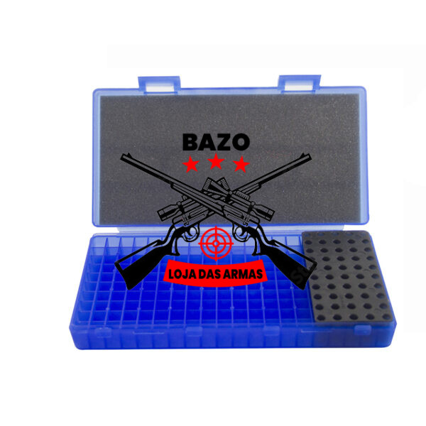 Caixa Munição Shotgun – 200 Slots – 380 e 9mm – Plástico – Azul 3 Caixa Munição Shotgun – 200 Slots – 380 e 9mm – Plástico – Azul