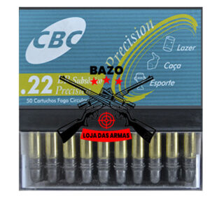 Munição CBC 22 LR Subsonico Precision CHOG 40GR Munição CBC 22 LR Subsonico Precision CHOG 40GR
