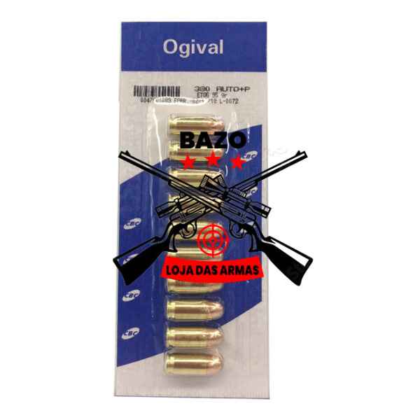 Munição CBC 380 AUTO+P ETOG 95GR Munição CBC 380 AUTO+P ETOG 95GR