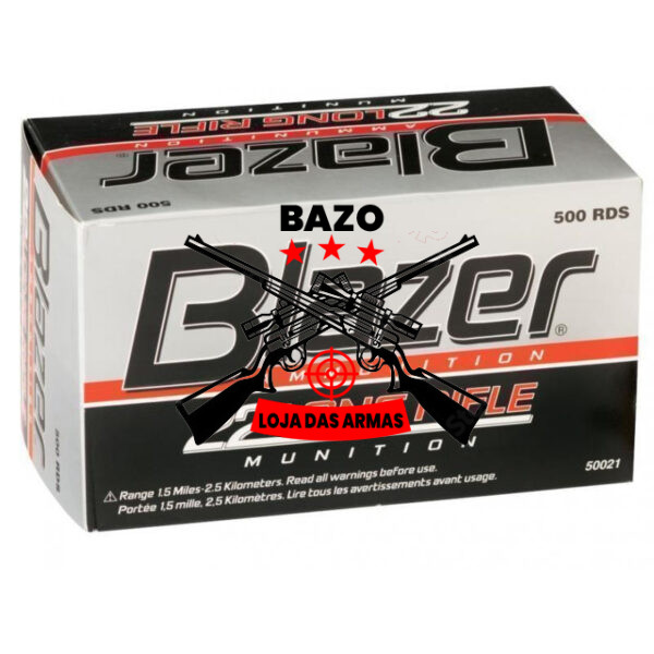 Munição CCI 17HMR TNT HP 17 Grains – Cx 50 2 Munição CCI Blazer Cal .22 LR 40GR LRN Cx 50