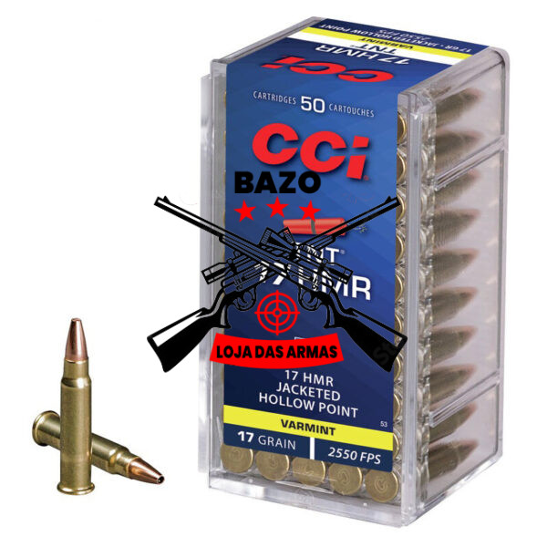 Munição CCI 17HMR TNT HP 17 Grains – Cx 50 Munição CCI 17HMR TNT HP 17 Grains – Cx 50