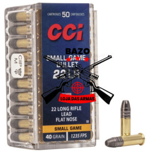 Munição CCI 22LR SGB SMALL GAME 40GR – CX 50 Munição CCI 22LR SGB SMALL GAME 40GR – CX 50
