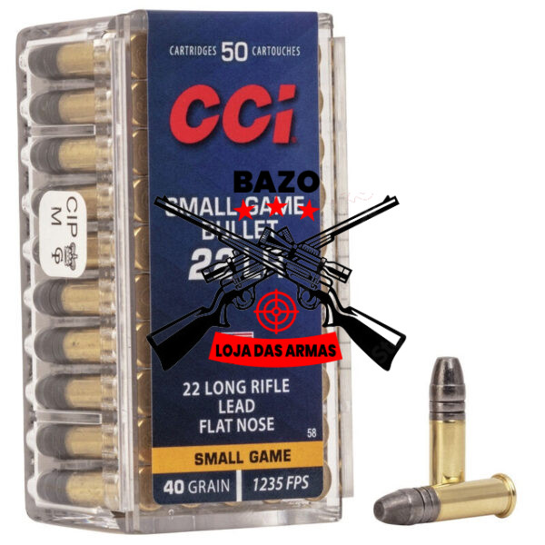 Munição CCI 22LR SGB SMALL GAME 40GR – CX 50
