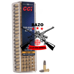 Munição CCI 22LR Subsonica HP 40GR – CX100 Munição CCI 22LR Subsonica HP 40GR – CX100