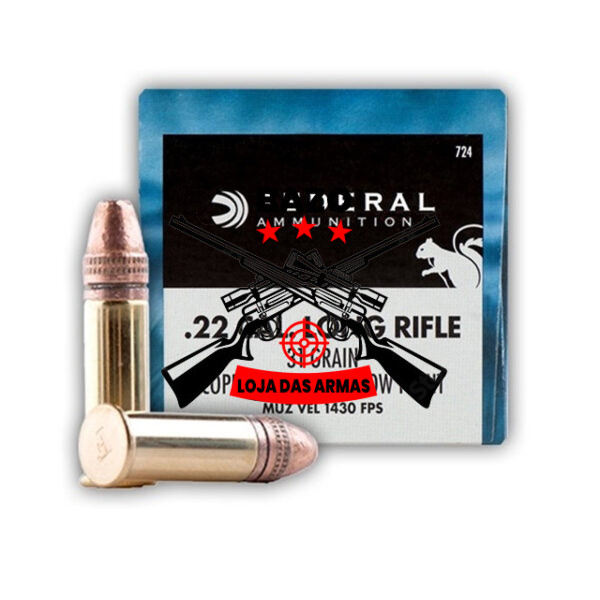 Munição Federal 22 LR GAME-SHOK COBRE PONTA OCA 31 GR – CX 50