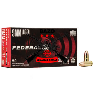 Munição Federal 9MM LUGER FMJ AMERICAN EAGLE 124 GR – CX 50 Munição Federal 9MM LUGER FMJ AMERICAN EAGLE 124 GR – CX 50